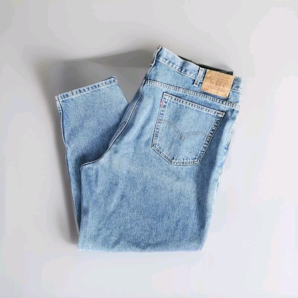 Y2k Levi's 550 Jeans Plus Sz 24S‎ Relaxed Fit Black Tagt - Picture 2 of 16